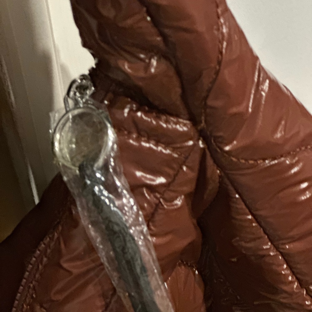 Free People Brown Quilted shine bag